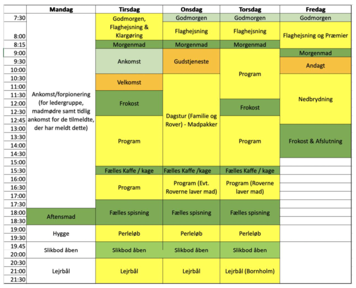 MS lejr 2022 program
