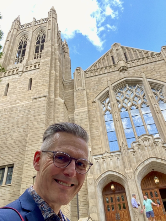 First Methodist Church, hvor søndagens hvor vi danske delegater